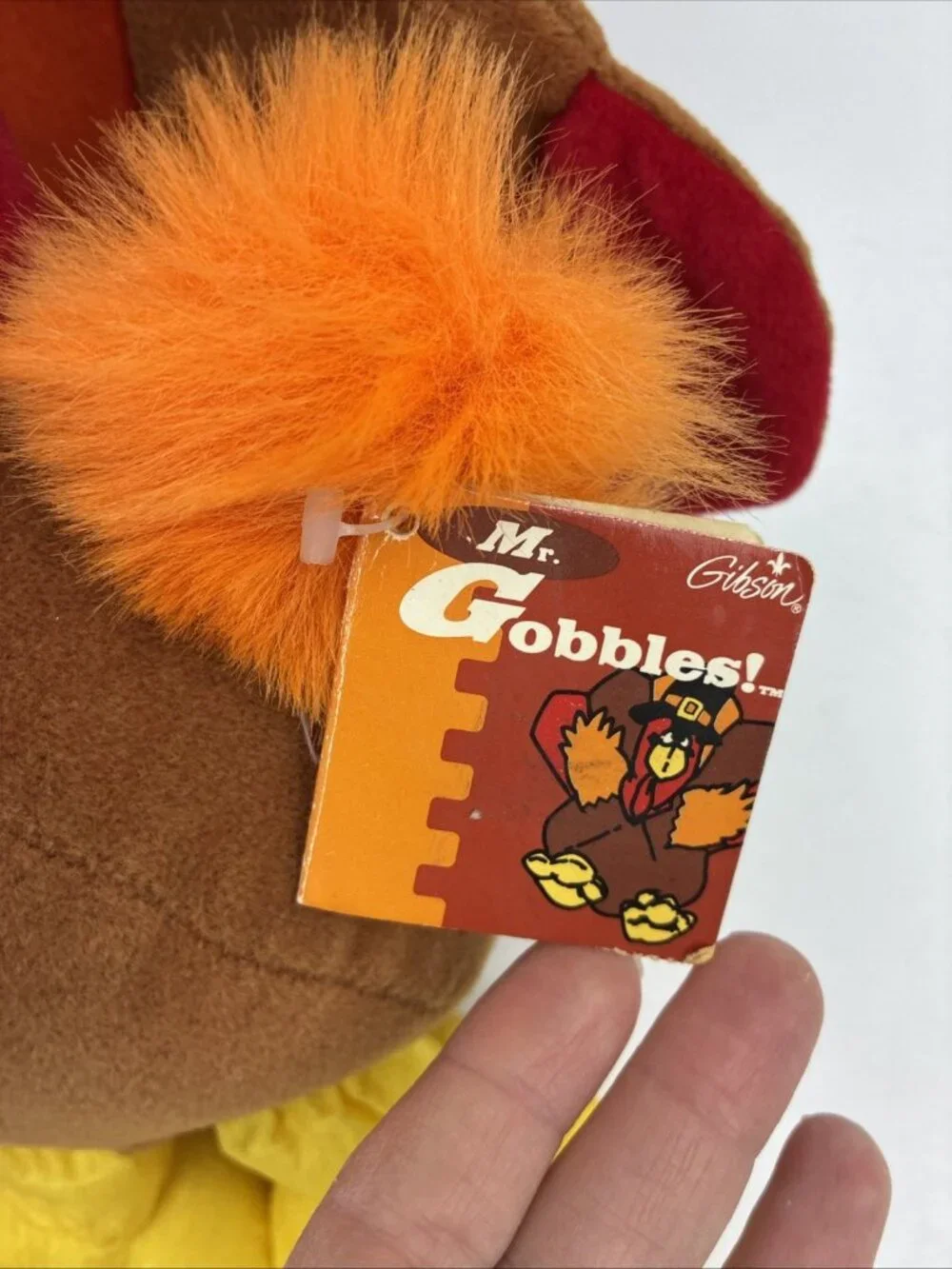 Vintage 1994 Gibson Mr Gobbles Turkey Plush Thanksgiving Stuffed Animal Toy